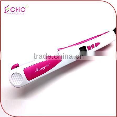FR-213 professional fast gorgeous ceramic LCD digital electric wet and dry steam flat iron hair straightener