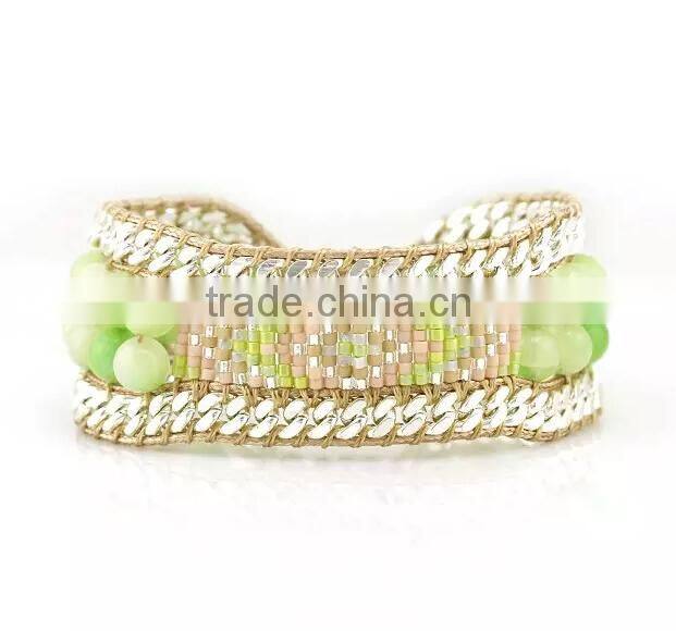 In stock low MOQ Bangle Jewelry Colorful Opal stones Jeweled lady bangles