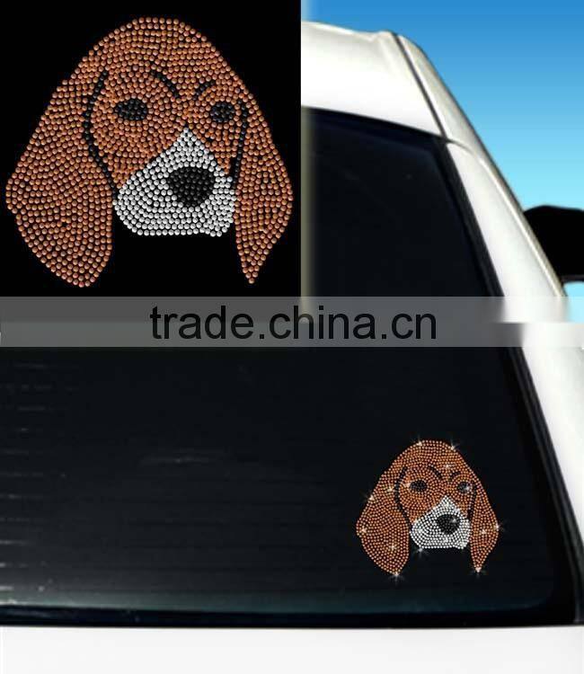 Clever And Lovely Dog Head Plastic Stickers