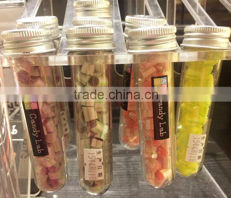 new Innovation 60ml PET plastic candy bottle with Aluminum cap