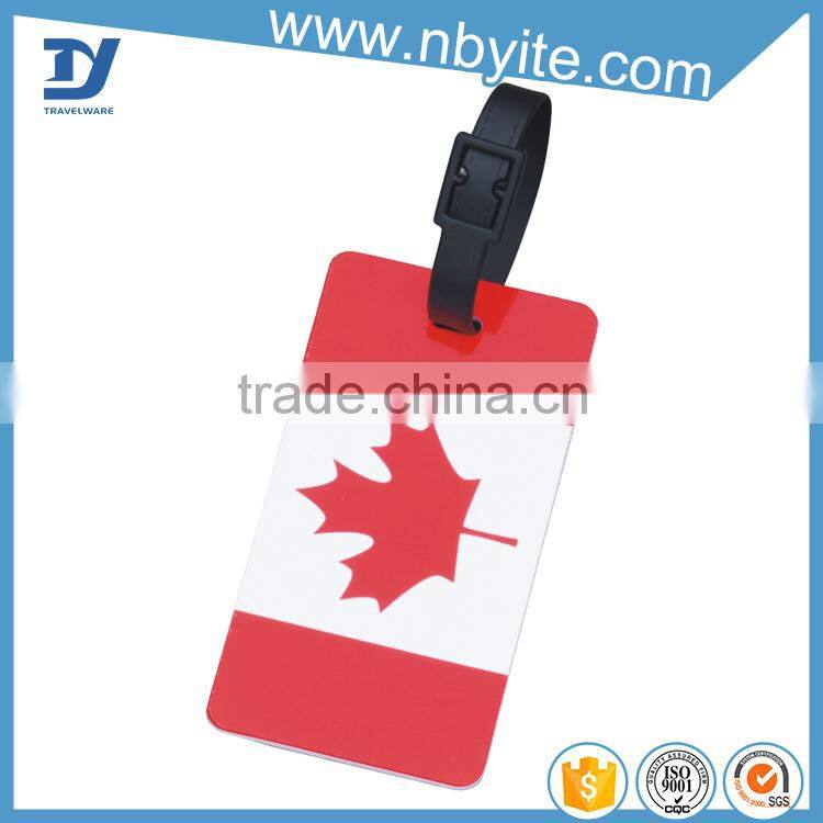 OEM factory in china hot sale pvc luggage tag with insert paper