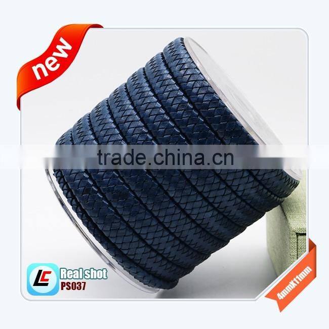 Mens Friendship Flat Braiding Machine Leather Cord 11mm