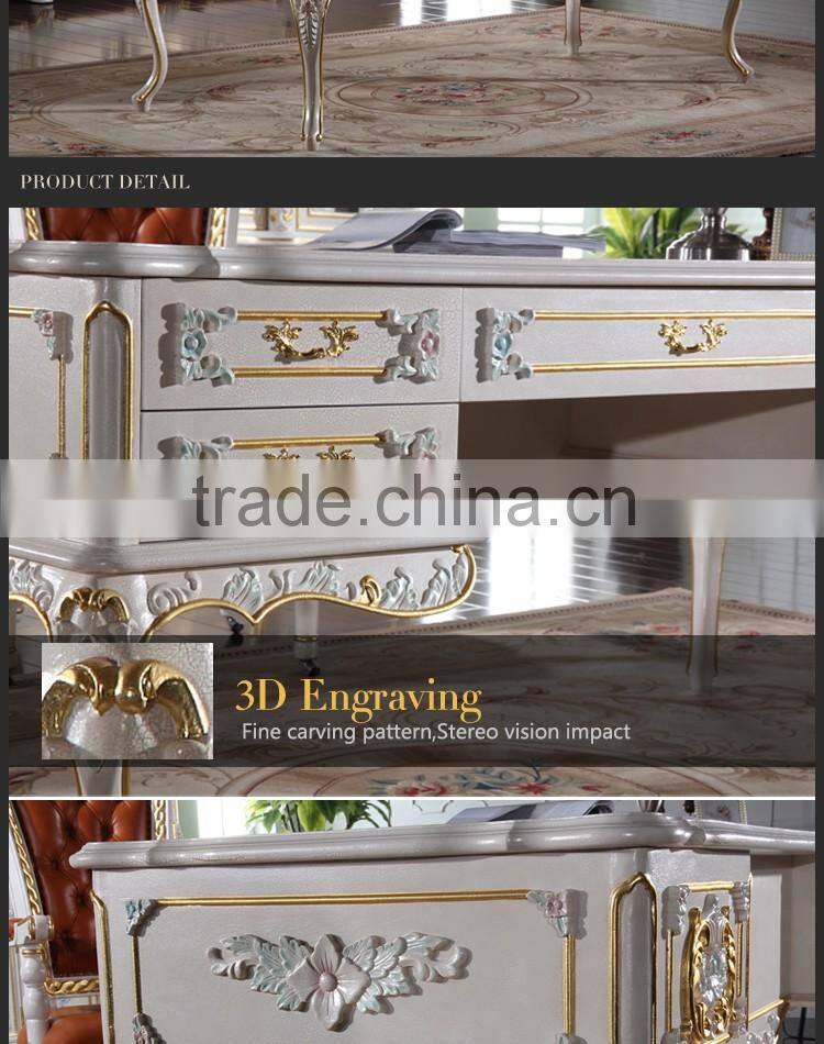 hand carved home furniture European company writing desk -luxury furniture italy design