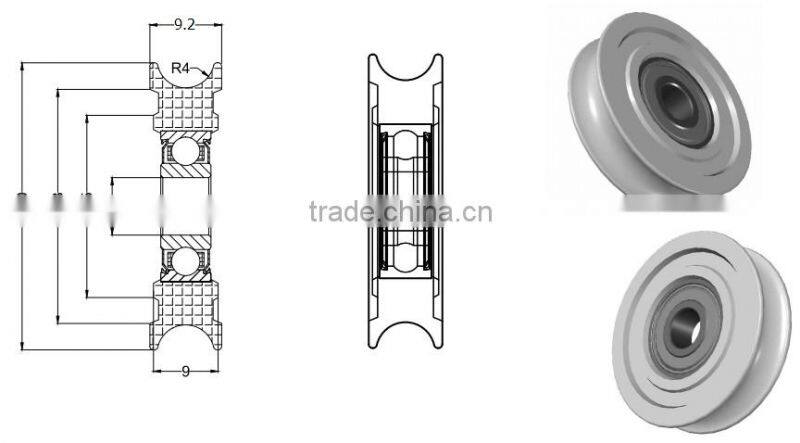 Cheap and high quality U shape indusrial sliding window roller