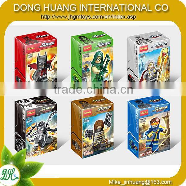 super hero funny kids building block toy bricks educational toys puzzle