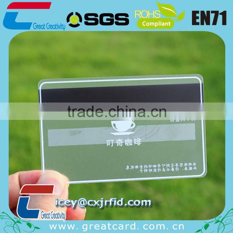 Clear 4C/4C Printing Transparent PVC Card