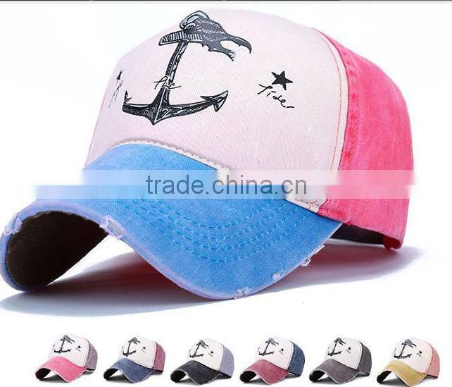 Embroidered patch worn-out fitted baseball cap,embroidered baseball cap,elastic baseball cap