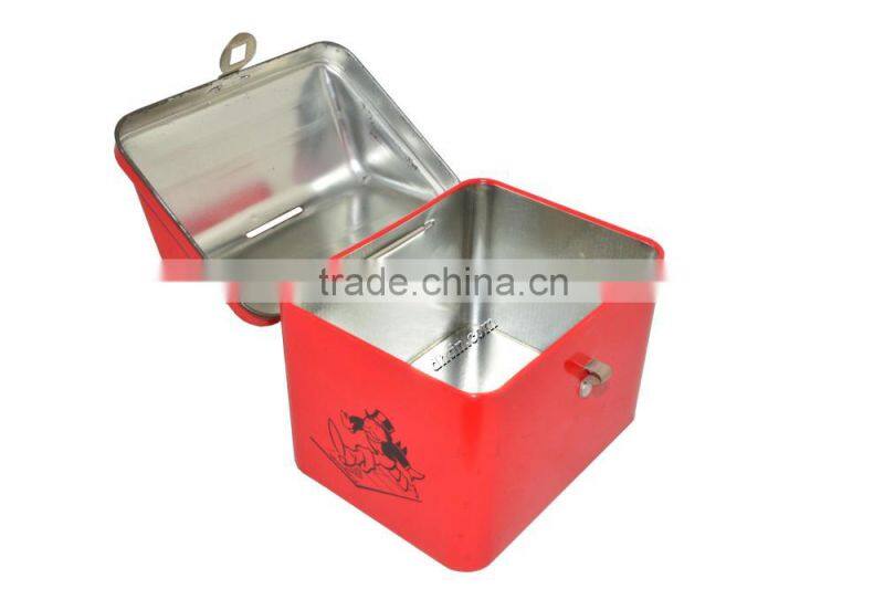 house-shape metal coin bank