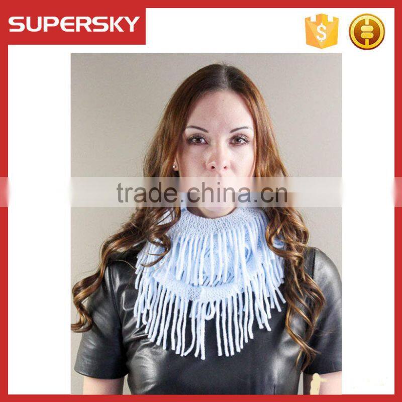 F197/classical women winter infinity scarf/women belt tassel fashion scarf
