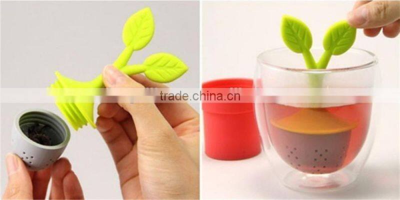 100% Food Grade Loose Leaf Tea Infuser Silicone Tea Tools Free Shapping Wholesale