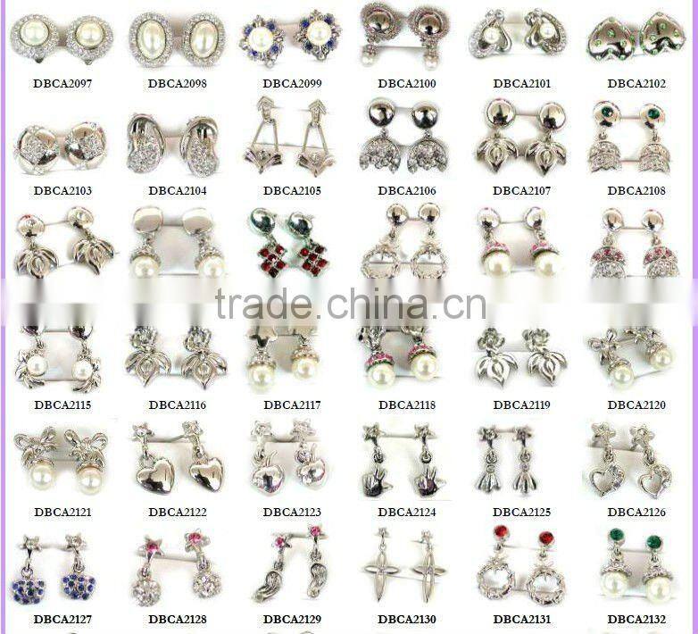 Fashion metal silver pendant with think chain drop earrings ,decorated with fake leather,Customized Colors or LOGO and OEM desig