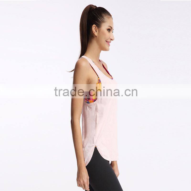 new design wholesalecustom gym stringer vest, fashion sexy gym vest for ladies