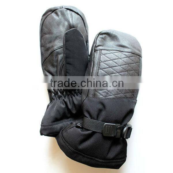 fingerless ski gloves in snow