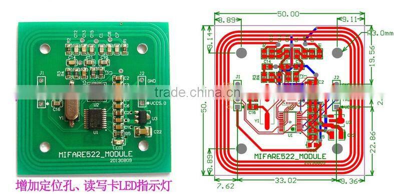 RFID RC522 IC card sensor board custom-made development board with CPU can be customized