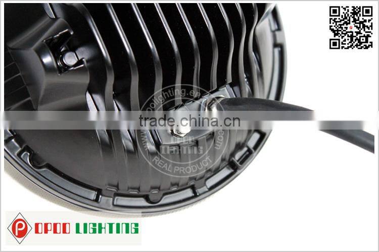 Factory direct 7" round led headlight, China hot 75w 7" round led headlight