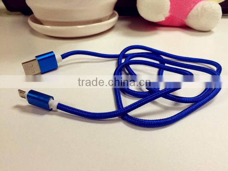 New Design micro USB Data Charging Cable For Android USB Cord Braided nylon data cable
