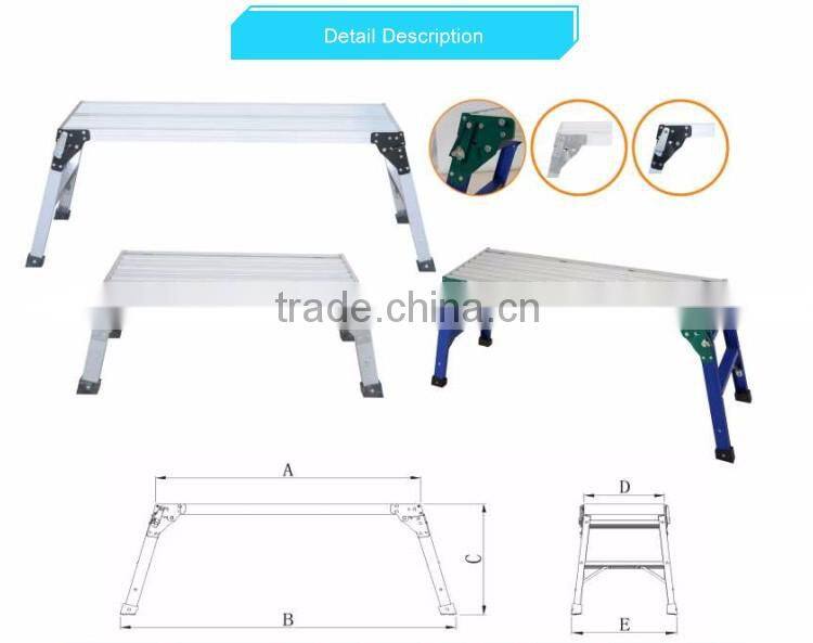 factory price portable warehouse ladder aluminum work platform