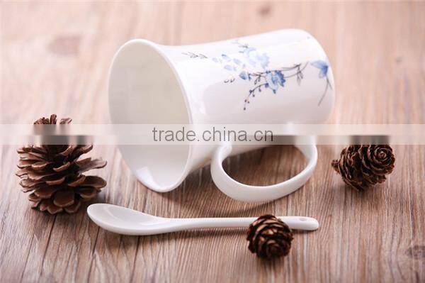 Linyi 12oz new bone china coffee mug full decals gift box for promotional