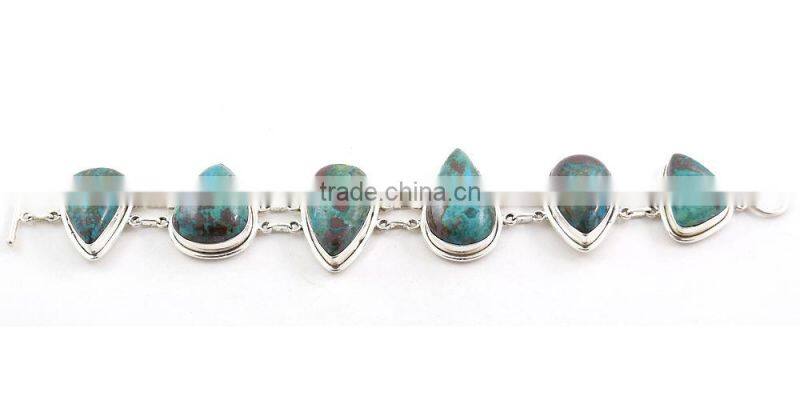 Dendrite Agate jewelry 925 silver bracelet natural gemstone jewelry Indian silver bracelet Fashion bracelet