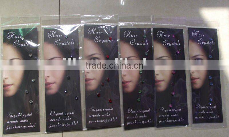 fashion crystal hair strand hair crystal hair extensions rhinestone crystal bling hair