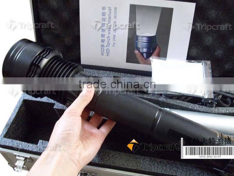 Brightness 6000lm 65W HID FLASHLIGHT/ 85W 65W 45W HID Searchlight,hid driving xemon flashlight with 6600mAh