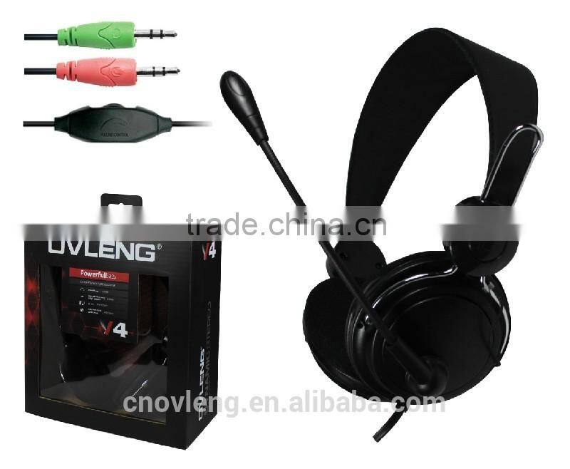 Call Center Telemarketing Computer Headset with detachable Mic