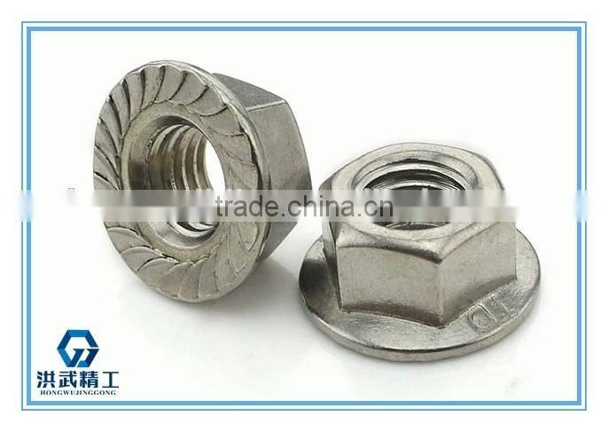Hexagon nuts with flange and high grade