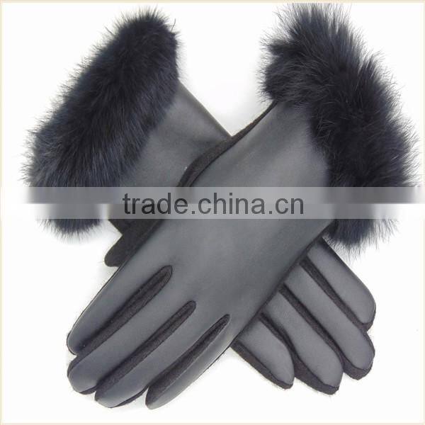 2016 China Hot Sale Black/Brown/Red Tight PU Leather Gloves