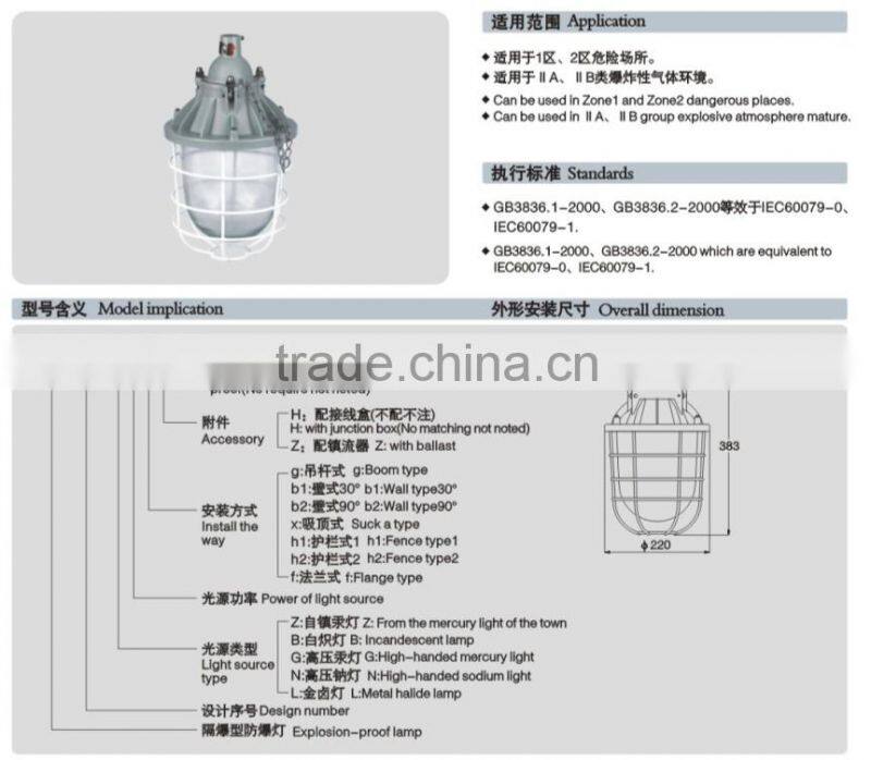 CBB56-250W flameproof explosion-proof lamp