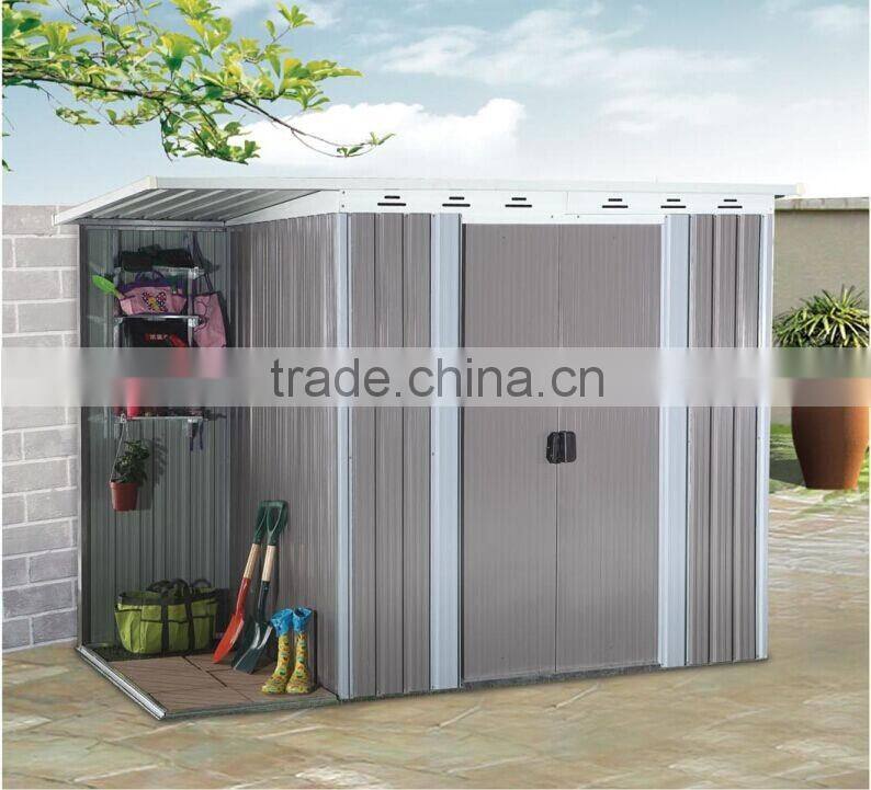 6*6 FT easy for install Front Extra Steel Frame garden metal Sheds & Storage