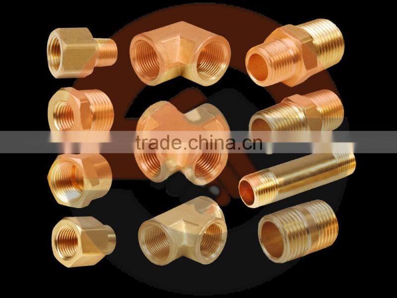 Forging and machining brass plumbing Nipple Fittings