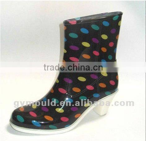 Fashion High heel Rain Boots for women