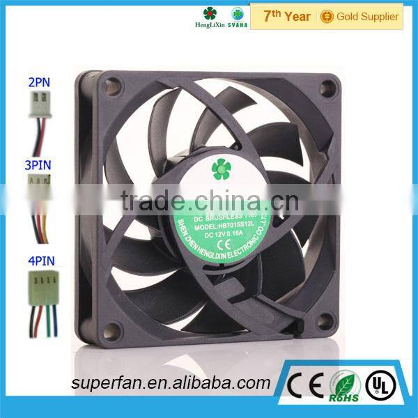 DC 7015 707015mm 5V 12V 24V Large Air Flow DC Brushless Fan For Industry