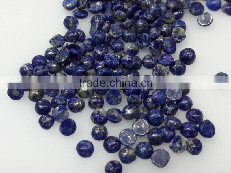 6mm Natural Loose Blue Lapis Lazuli Cabochon Gemstone Round Non-treated for Setting
