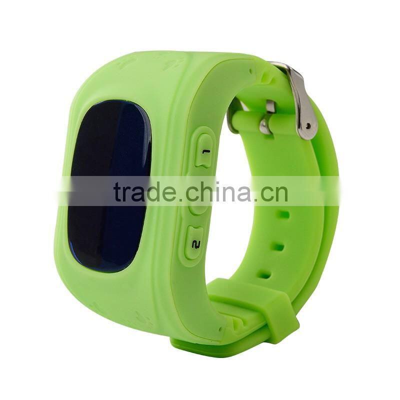 New products for 2016 waterproof wrist watch gps tracking device for kids Q50 with two way communication