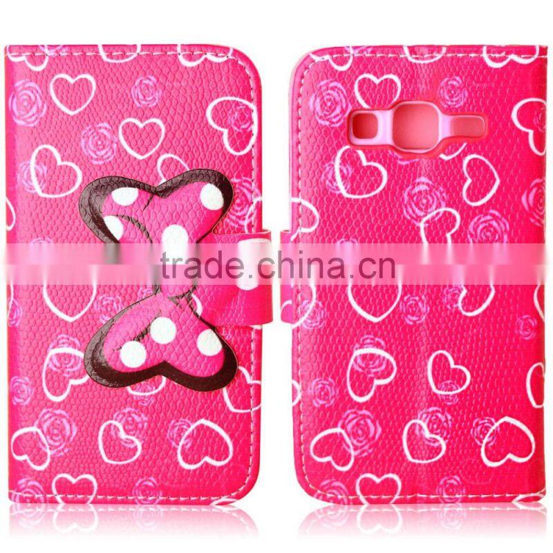 Mobile phone leather case for Samsung G360 high quality pu case
