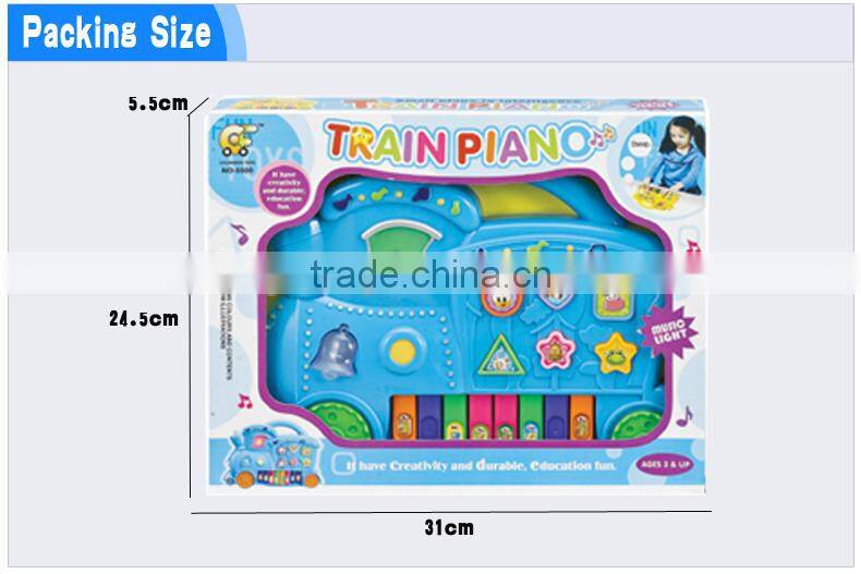 Cartoon train electric piano toys plastic musical instrument toys