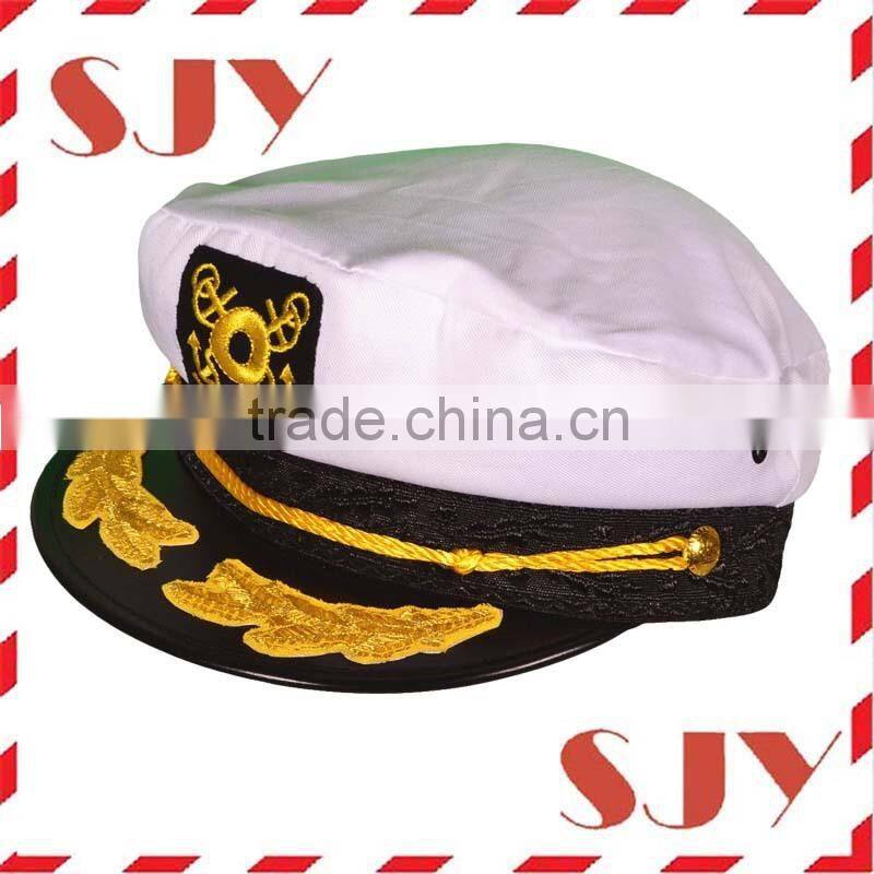 100%cotton custom embroidery captain sailor hat