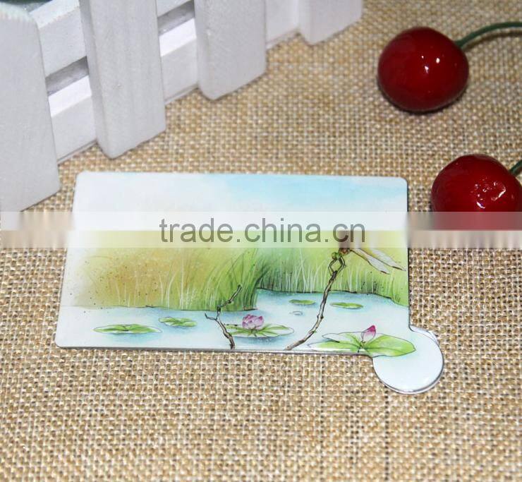 super mirror finish stainless steel sheet and wholesale metal mirror frame silver cover cosmetic mirror for friends