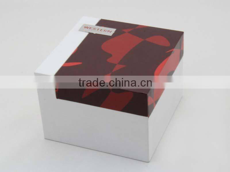 Unique custom watch box packaing with metal plate Logo
