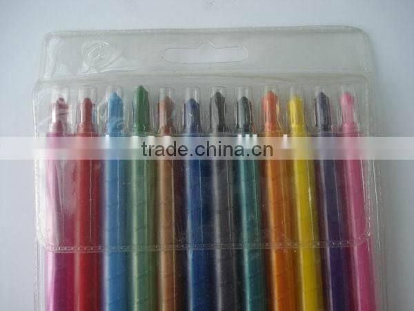 12 pcs wax twisted crayon pen for kids back to school