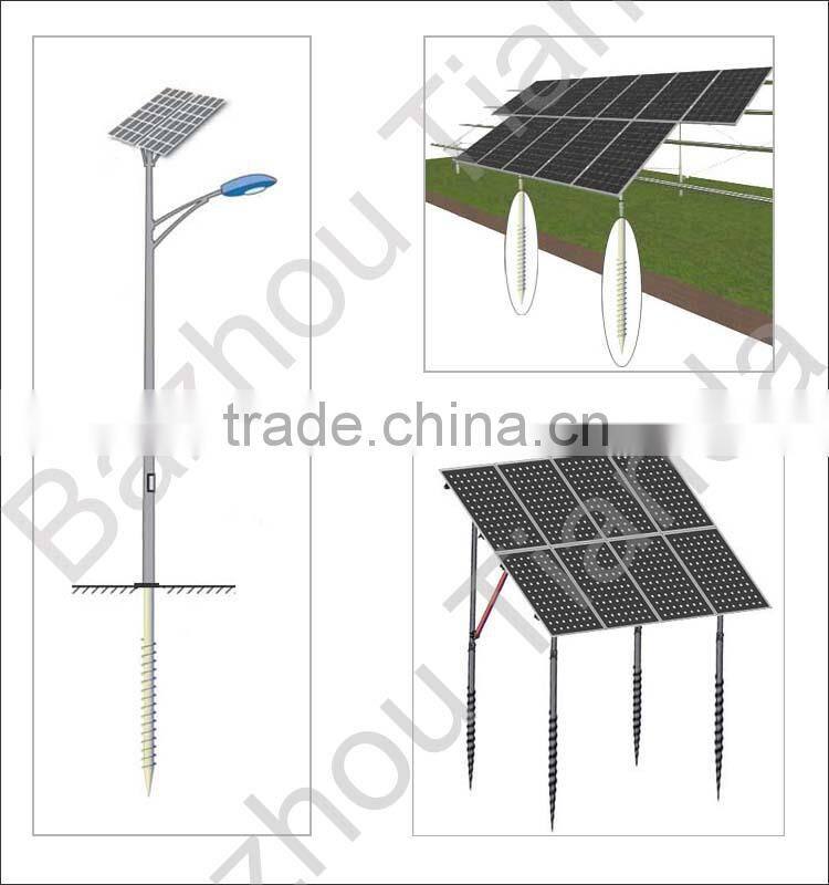 ground helix pile for foundations