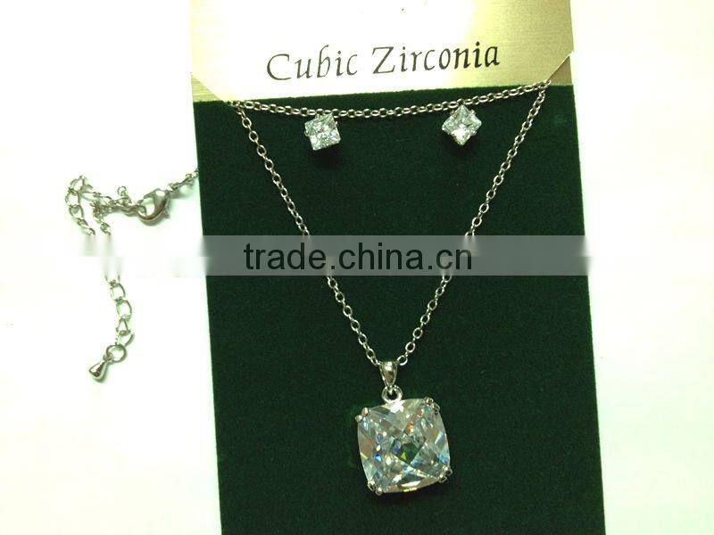 3A CZ stone necklace handmade fashion pandent