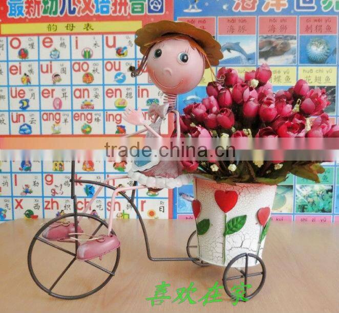 Metal doll flower arranging barrels for home decor 2013 newest