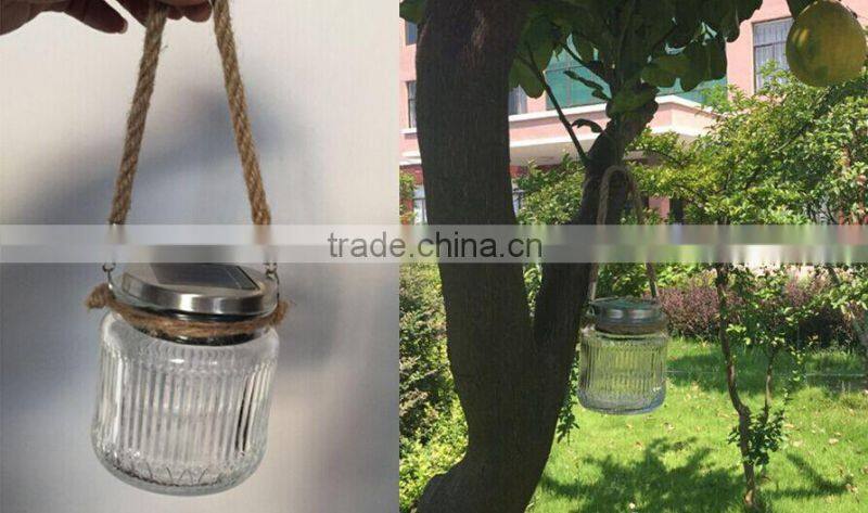2015 Newest arrival decorative series solar lantern for indoor&outdoor use powerful led solar glass jar light