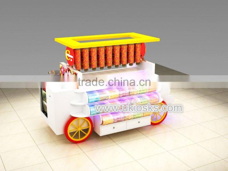 Lasted customized candy store furniture, candy shop interior design, candy kiosk design for mall