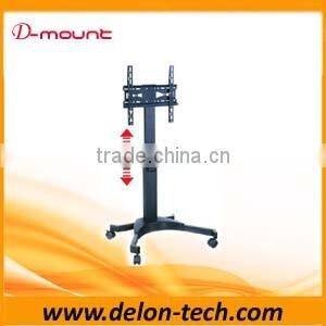 Height adjustable 42inch movable LCD floor Cart TV support