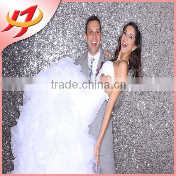 Sparkly Glamorous Silver Sequin Backdrop Background For Wedding/Birthday Evening Party Decoration