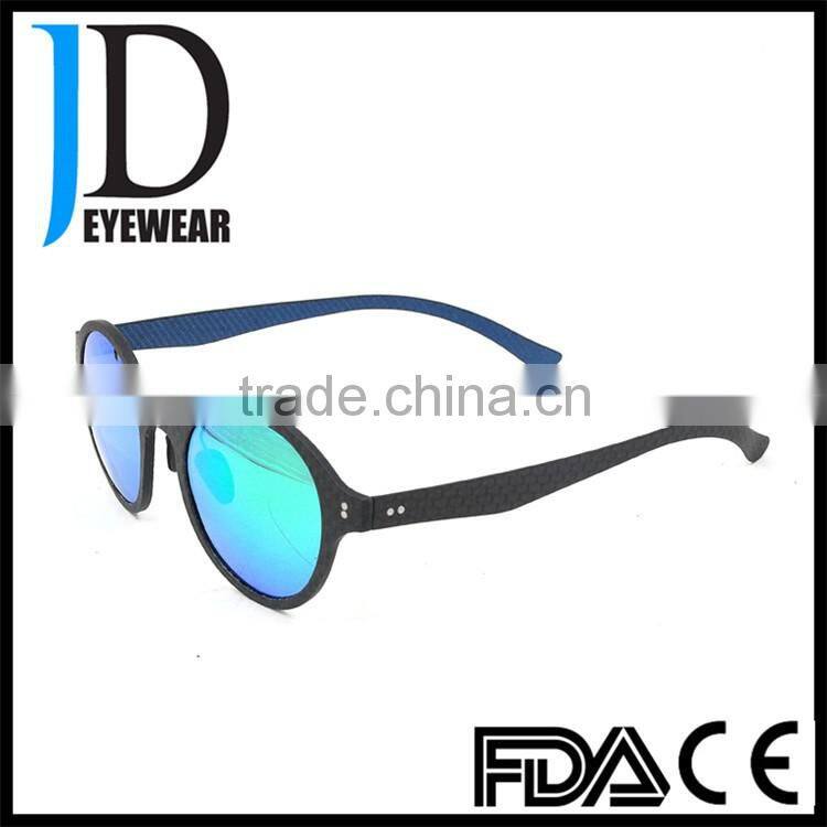 2016 hot custom print carbon fiber sunglasses green mirror
