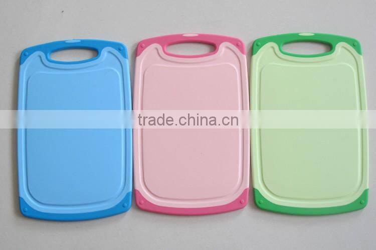 Custom Color Plastic Cutting Board, Dishwasher Safe 3 Piece Kitchen Cutting Boards Set Large with Juice Groove Lip